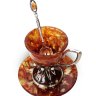 Чашка кофейная из янтаря "Императрица" 8203/L-aw