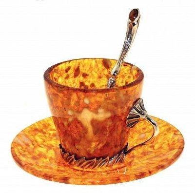 Чашечка для кофе из янтаря "Лето" HD3402