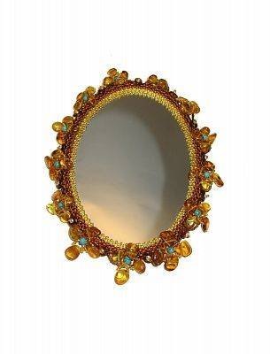 Дамское зеркало из янтаря HD1-101