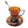 Чашка кофейная из янтаря "Императрица" 8203/L-aw